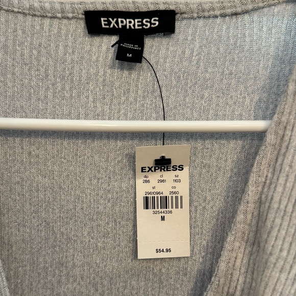 NWT Express Long Sleeve Rib Knit Bodysuit - Picture 4 of 4